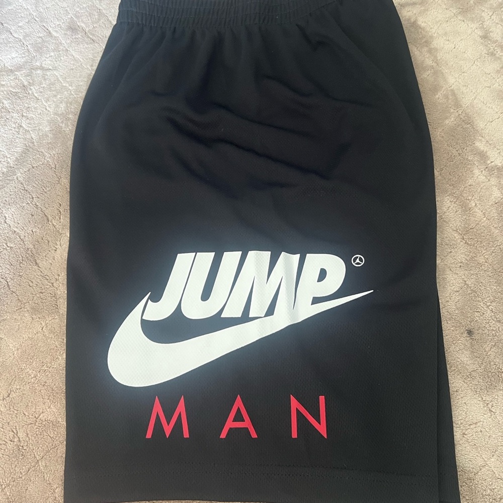 Boys Nike Jump Man black shorts.
